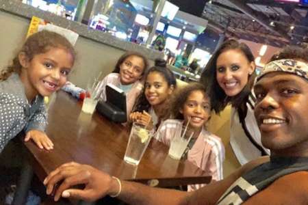 Jon Jones along with his family